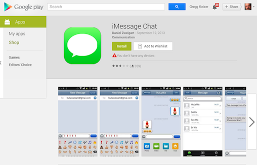 can you download imessage for android