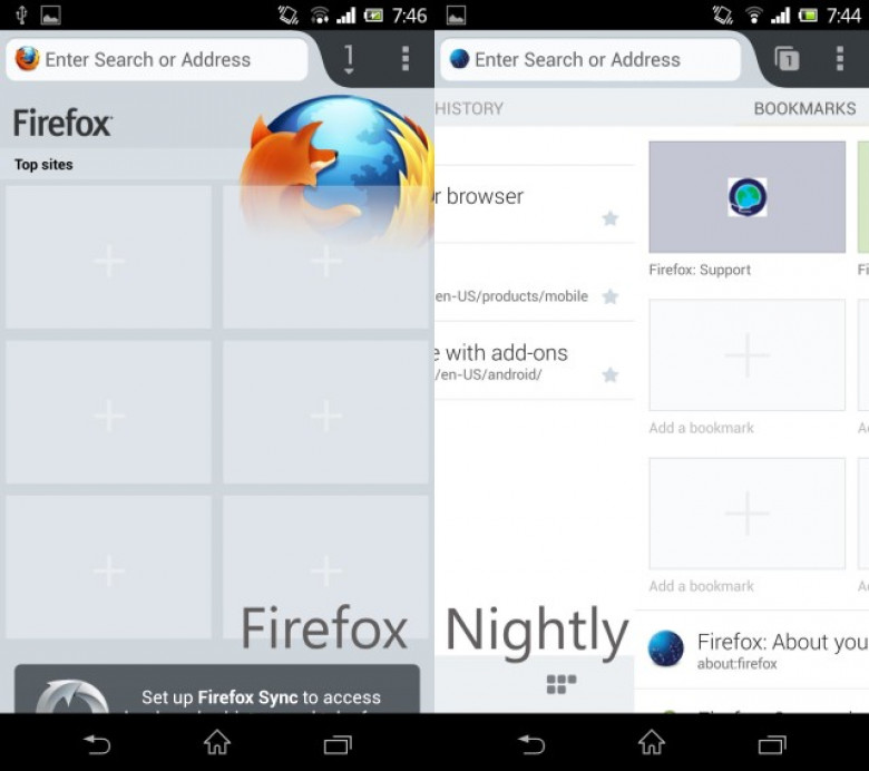 Android Nightly Firefox Addons.