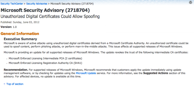 http://technet.microsoft.com/en-us/security/advisory/2718704