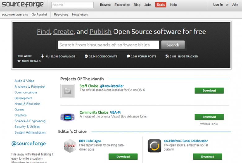 Source forge. Sourceforge.