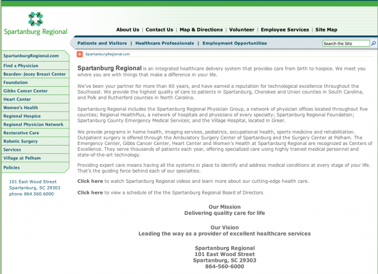 http://www.spartanburgregional.com/Pages/AboutUs.aspx
