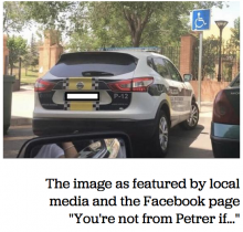 http://www.cnet.com/news/woman-fined-for-facebook-pic-of-police-car-in-disabled-spot/#ftag=CAD590a51e